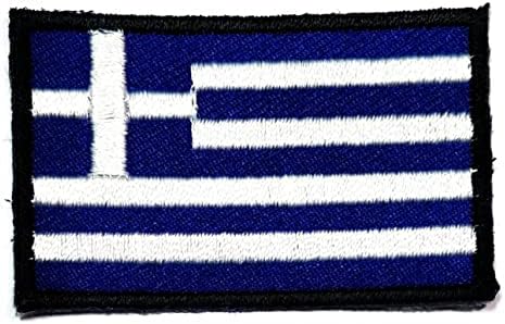 Kleenplus 1,2X2 инча. Мини нашивка с флага на Гърция, флаг на страната, бродирана апликация, Емблема, Униформа,