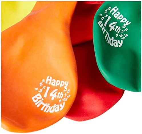 Amscan С 14-ти Рожден Ден 10 Латексови балони 22,8 см