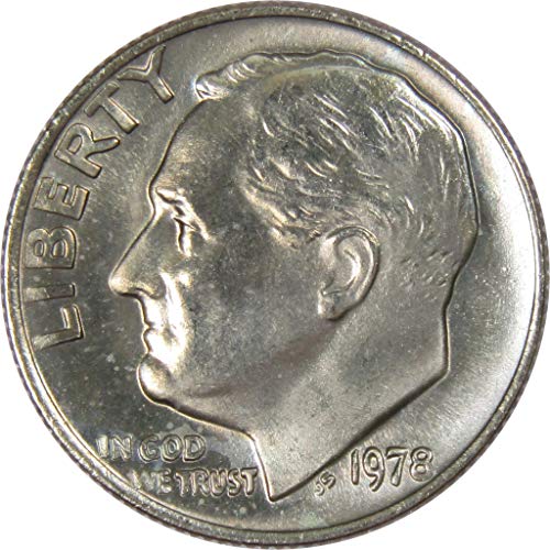 1978 Десятицентовик Рузвелт БУ, Не Обращающаяся Монети, Монетен двор на Щата 10в САЩ, са подбрани