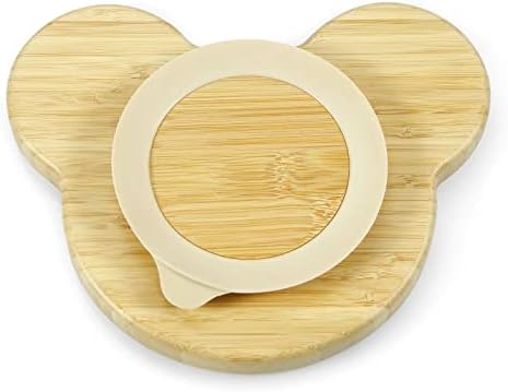 В чиниите на децата PandaEar от бамбук и дърво, с разделение на нещастници Нечупливи - Нескользящие (под формата