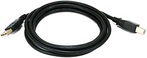 Monoprice 6 Фута кабел USB 2.0 A Male-B Male 28/24AWG (позлатен) (105438), черен