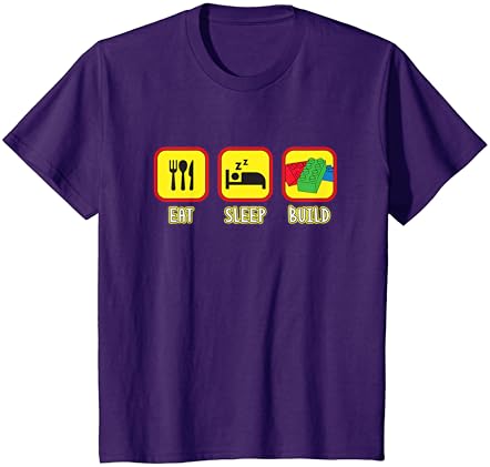 Тениска Eat Sleep Build Toy Brick с Игрушечным Тухлена зидария