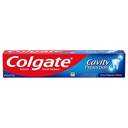 Паста за зъби Colgate За защита на устната кухина с обичайните флуорид, Бяла, 6 унции