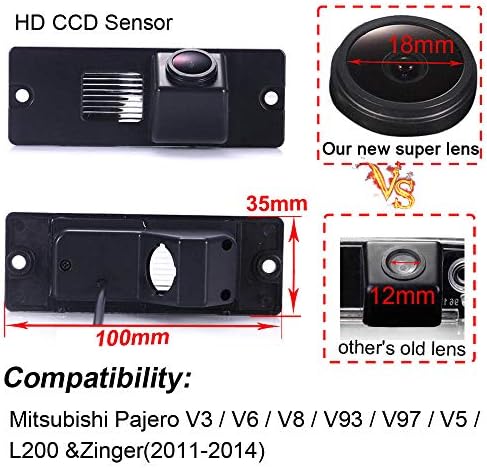HDMEU HD Цветен CCD Водоустойчива Камера за обратно виждане на автомобила, Камера за задно виждане с ъгъл на видимост 170