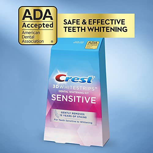 Crest 3D Whitestrips за Чувствителни зъби, Набор Ленти за Избелване на зъби, 28 Ленти (количество в опаковка