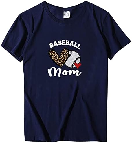 Тениски на Ден на Майката, Дамски Ежедневни Свободни Тениски с Къс Ръкав, Бейзболен Топ За Мама, Блуза С Забавен Писмото