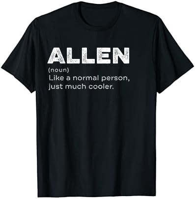 Мъжка Тениска с персонализирания ви Име Allen Definition, Забавна Тениска За Рожден Ден