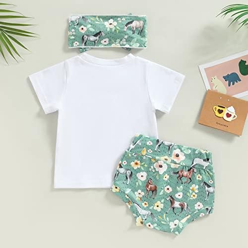 Bingqiling / Комплекти дрехи в западен Стил За Малки Момичета, Лятото, Дрешки За Новородено, Тениска с къси ръкави