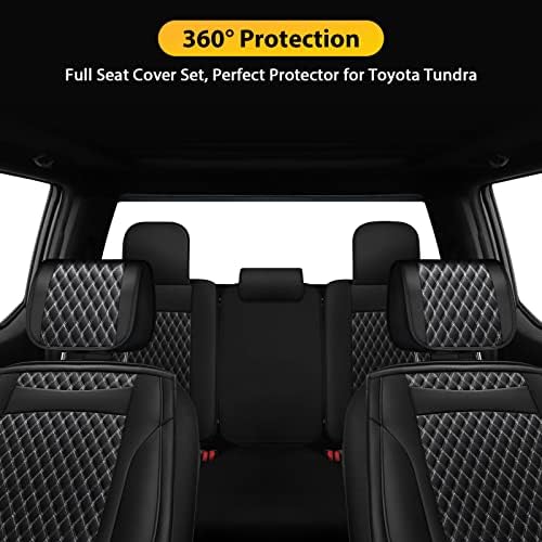 Пълен комплект калъфи за седалки Octomo за 2009-2023 Toyota Tundra CrewMax Double Extended Cab SR5 Limited TRD Pro Platinum