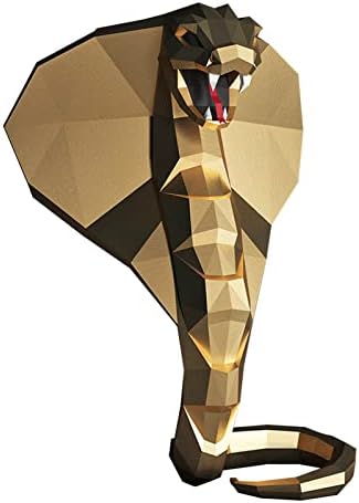 WLL-DP King Cobra 3D Creative Книжен Модел направи си САМ Хартиена Трофей Оригами Пъзел Декорация на Дома, Декориране на Геометрична