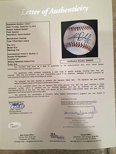 Феноменален играч на Чикаго Къбс Эддисон Ръсел подписа договор с дебютным бейсбольным клуб Mlb-рядък Бейзболен топката