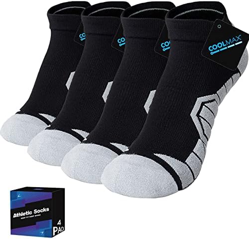 Спортни чорапи за джогинг FIITFIIT, абсорбиращи влагата, Чорапи Coolmax, Безшевни, с ниско деколте и защита от миризмата на