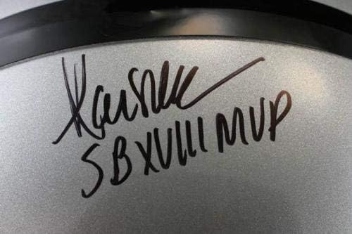 Марк Алън ПОДПИСА каска Los Angeles Raiders F/S + SB MVP PSA /DNA С АВТОГРАФ - Каски NFL с автограф