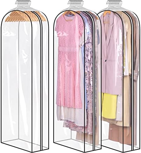 AOODA 10 дамски Чанти с клин за дълги рокли, 60 Напълно Прозрачни Чанти за дрехи за окачване на дрехи, Голяма Подвесная чанта