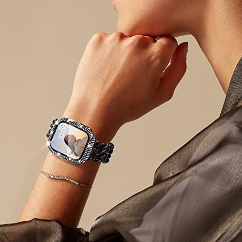 WINGLE Съвместим за Apple Watch каишка 38 мм 40 мм 41 мм серия 8 7 SE 6 5 4 3, Бижутериен Гривна за Apple Watch