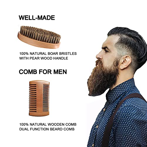 Комплект за риболов на брадата kirahiro от 6 теми за Бръснене, почистването и грижата за коса с Престилка за брада