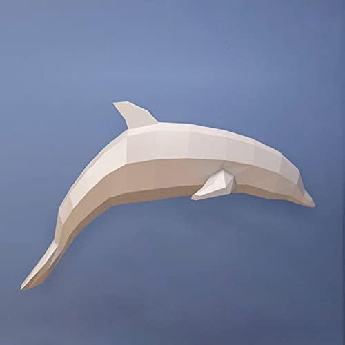 WLL-DP Моделиране на Делфин Геометрична Хартиена Скулптура Книжен Модел направи си САМ Хартиена Трофей 3D Оригами Пъзел Творческа