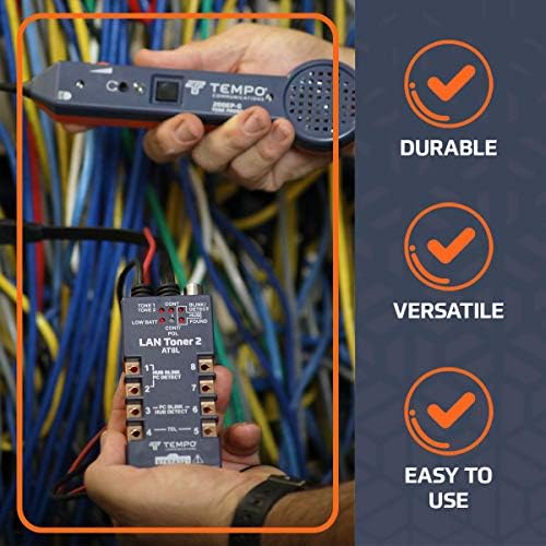 Генератор на тонове локална мрежа Tempo Communications AT8LK и комплект сонди – Проследяване на кабели и тестване