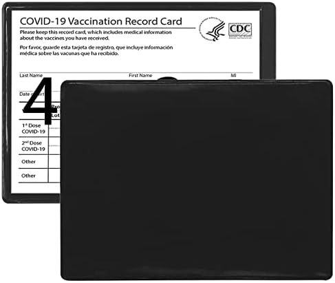 5 Опаковки на Притежателя на картата ваксинация CDC, Запис за Имунизация, Протектор карта Ваксинация, Ръкав 3x4, Защитно