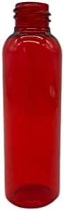 2 унции Червени пластмасови бутилки Cosmo - 12 опаковки на Празни бутилки за еднократна употреба - Не съдържат BPA - Етерично