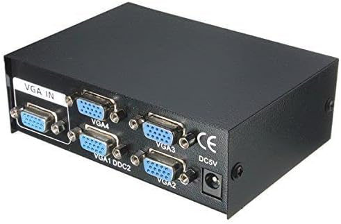VGA сплитер 1 4 изход, VGA Сплитер за 4 порта Няколко монитори използват Съвместно един компютър Подкрепа 1920 x 1440 60 Hz