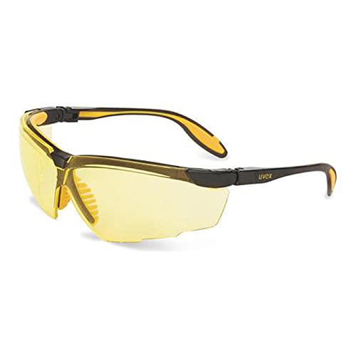 Защитни очила UVEX by Honeywell 763-S3524 Genesis X2 в черно-жълта рамка, леща SCT-Reflect 50, покритие Ultra-dura