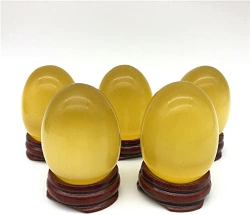 BINNANFANG AC216 5 БР. Голям Жълт Камък Котешко Око с формата На Яйце Проба Скъпоценен Камък Crystal Исцеляющий Рейки Естествени
