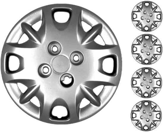Комплект Copri от 4 Джанти Накладки 14-Инчов Сребрист на цвят, С прикрепен с болтове за Alfa Romeo