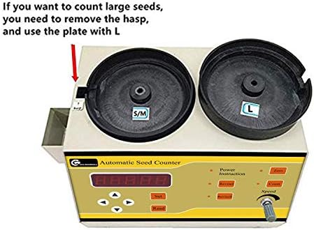 CGOLDENWALL Нова Автоматична Машина за броене на семена Микрокомпютър Автоматично Брои Уред за Семена, зърнени Храни с Различна форма и Жълт Цвят (с Две плочи)