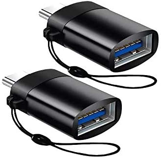 Кабел BoxWave, който е съвместим с JBL Free II (кабел от BoxWave) - Устройство за смяна на USB порт-C A (комплект от 2 теми),