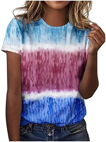Блуза, Риза за Момичета Лято Есен в памучна Тениска с къс Ръкав и деколте Лодка в Ивица с Шарени Пера NX NX