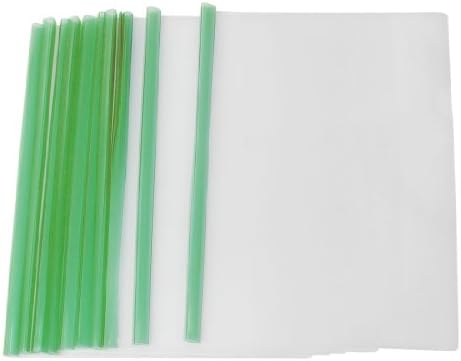 Бизнес папка, за справки Uxcell формат А4, 10 броя, прозрачно-зелен