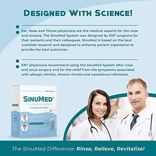 SinuMed: Система за пречистване на синусите - Премахва запушване на синусите, алергии и много други - 84 опаковки