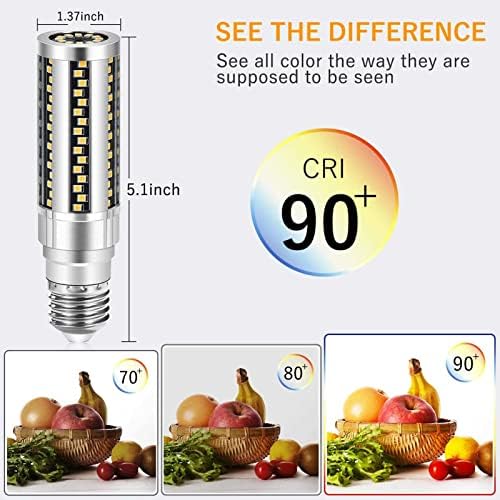 Безвентиляторная led лампа Xianfei мощност 15 W, сверхяркая царевичен led лампа, (подмяна на металлогалогенида с мощност 100 W), Цокъл E27, на ъгъла на лъча 360 ° за осветление на ?