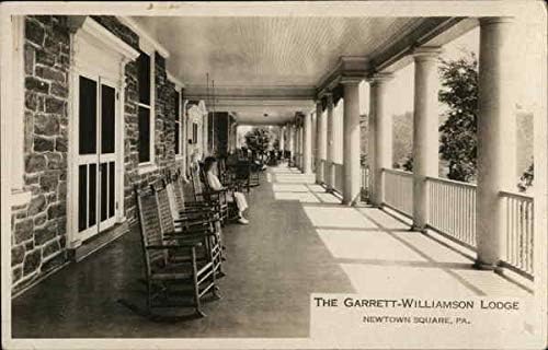 The Garrett-Williamson Lodge Newtown скуеър, Пенсилвания, ПЕНСИЛВАНИЯ Оригиналната Антични Картичка