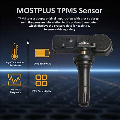 MOSTPLUS 56029398AB Сензор, Система за контрол на налягането в гумите (TPMS), 433 Mhz, Съвместим за 2011- Chrysler