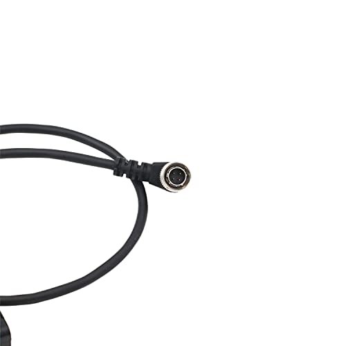 Захранващ кабел HangTon за фотоапарат Sony F55 F5 FS7 към монитора TVLogic VFM LVM SRM, Alphatron EVF под прав ъгъл Hirose 4 Пин към Mini XLR 4 Pin 80 см