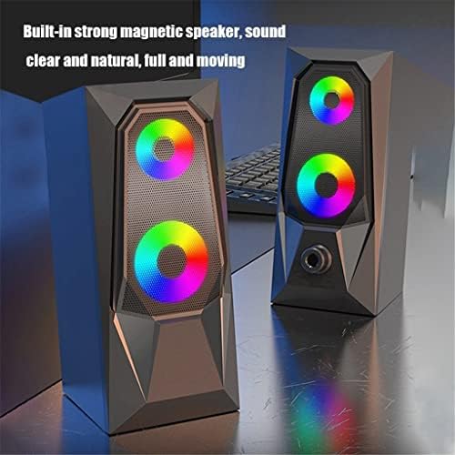 N/A Компютърен Говорител Компютърен Говорител 7 Цвята Led Ефект HD Звук, Светлина RGB Настолен Компютър Аудио