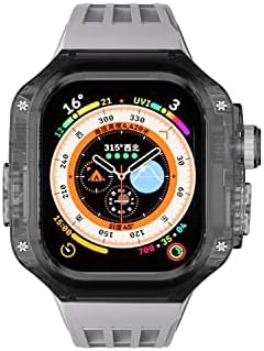 FKIMKF Прозрачен Калъф за Apple Watch Band Ultra 49 мм Модификационный Комплект Калъф от Фторопластика Каишка за iWatch Серия