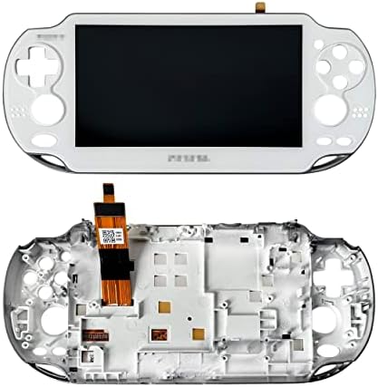Partsatoz Бял LCD Сензорен дисплей Дигитайзер Стъкло в Събирането на Заместител на Рамка за Playstation и PS