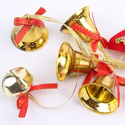 Коледен Домашен Декоративен, Коледна Украса Камбанка Златен/Сребърен Цвят Дядо Коледа Е Червен Лък С Коледа Знак На Нежна