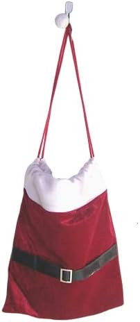 Подаръчни пакети в стила на Дядо Коледа от Wowser с завязками, Комплект от 3 различни размери, Опаковки за подаръци за празниците, голям - 25 см