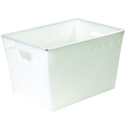 Пластмасови кутии за съхранение на Aviditi, 18 x 13 x 6 инча, бял, за организации, домове, складове и офиси (6 опаковки)