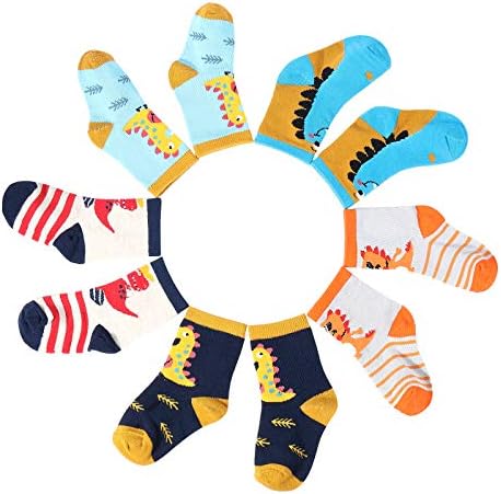 Комплект Детски Чорапи, Коледни Чорапи с Динозавром за Момчета и Момичета