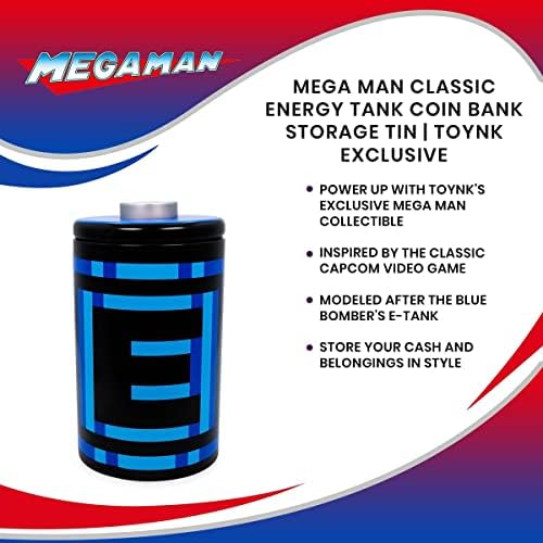 Mega Man Classic Energy Tank Монета Банка метална кутия За Съхранение на Istockphoto | Кутия За Съхранение