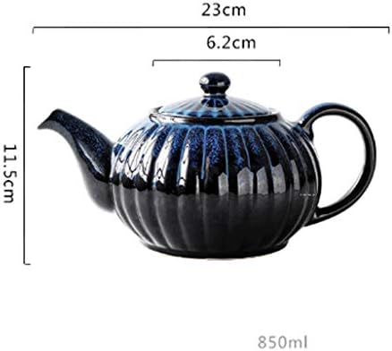 UXZDX Голям Капацитет от 850 мл Синьо Керамичен Чайник Кунг-фу Чай Кафе Услуга Цвете Чай Висока Постоянна Чайник