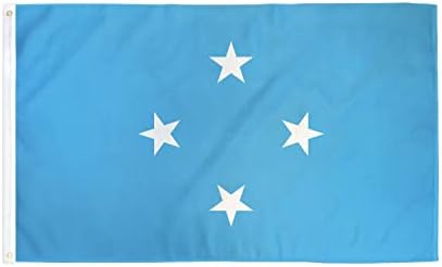 Флаг AZ Флаг Микронезия 2 'x 3' - Микронезийские знамена 60 x 90 см - Банер 2x3 фута