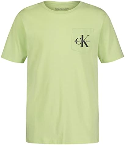 Тениска с кръгло деколте и логото на Calvin Klein Boys с Къс ръкав и Джоб
