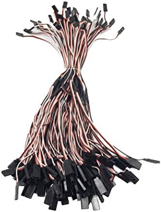 Yiqigou 10шт 11,8-инчов удължител тел серво JR Щепсела от 1 щепсела до 2 штекеров удължителен кабел Y-образни окабеляването серво, RC 3-Пинов кабел за Удължаване Y-образни спли