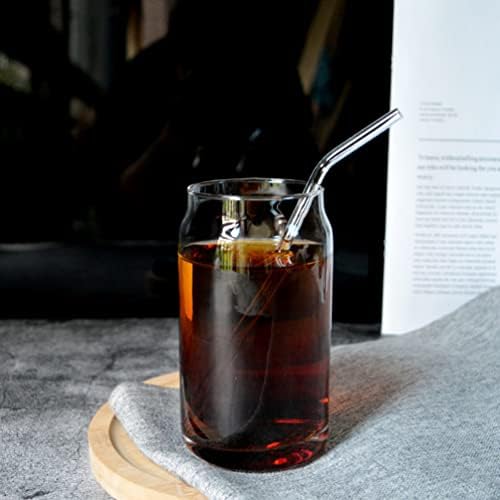 Cabilock Прозрачна утайка от Чаша 2 елемента Стъклена Чаша Бира, Чаша за Студени Напитки Чаши За Пиене, Чаша за Коктейли, Чаши